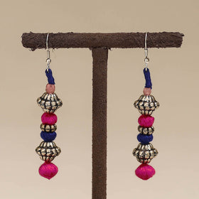 Pink - patwa thread beads earrings by kailash 44