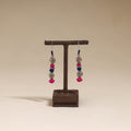 Pink - patwa thread beads earrings by kailash 47