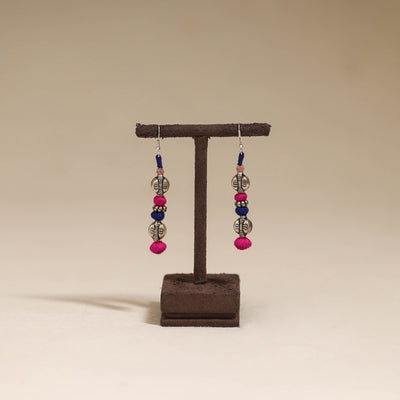 Pink - patwa thread beads earrings by kailash 47