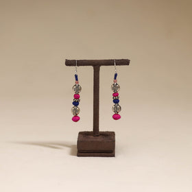Pink - patwa thread beads earrings by kailash 47