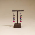 Pink - patwa thread beads earrings by kailash 56