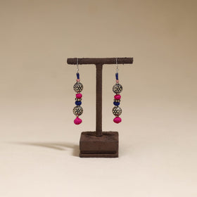 Pink - patwa thread beads earrings by kailash 56