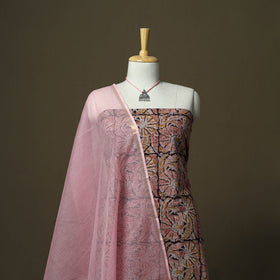 Pedana kalamkari hand block print natural dyed cotton 2pc