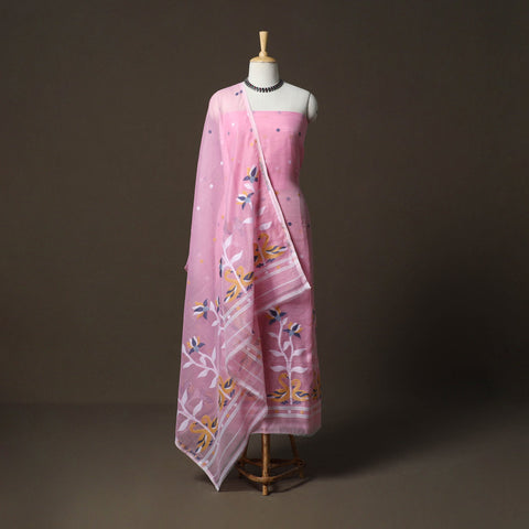 Phulia jamdani silk cotton 2pc unstitched dress material 43