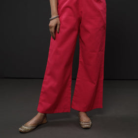  Kota Doria Embroidery Silk Kurta with Palazzo & Dupatta Set 