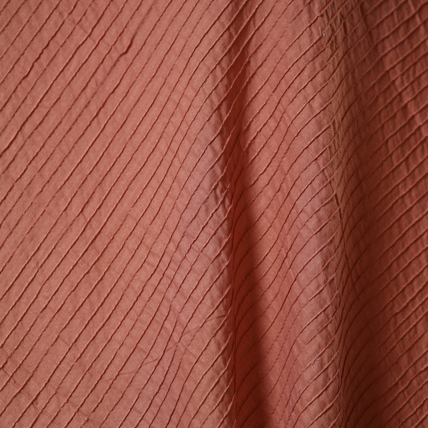 Pink - pintuck plain cotton fabric 03 - handcrafted