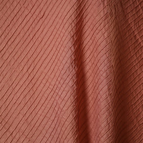 Pink - pintuck plain cotton fabric 03 - handcrafted