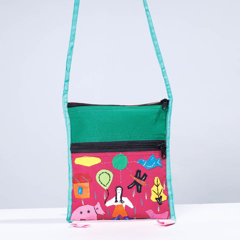  Pipli Applique Work Cotton Sling Bag 