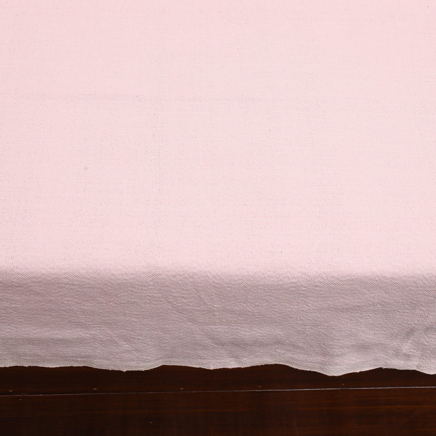 Pink - plain cotton double handloom bed cover (98 x 90 in)