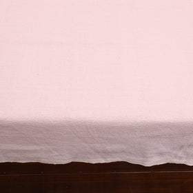 Pink - plain cotton double handloom bed cover (98 x 90 in)