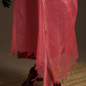 Plain cotton kota doria dupatta 13 - handcrafted