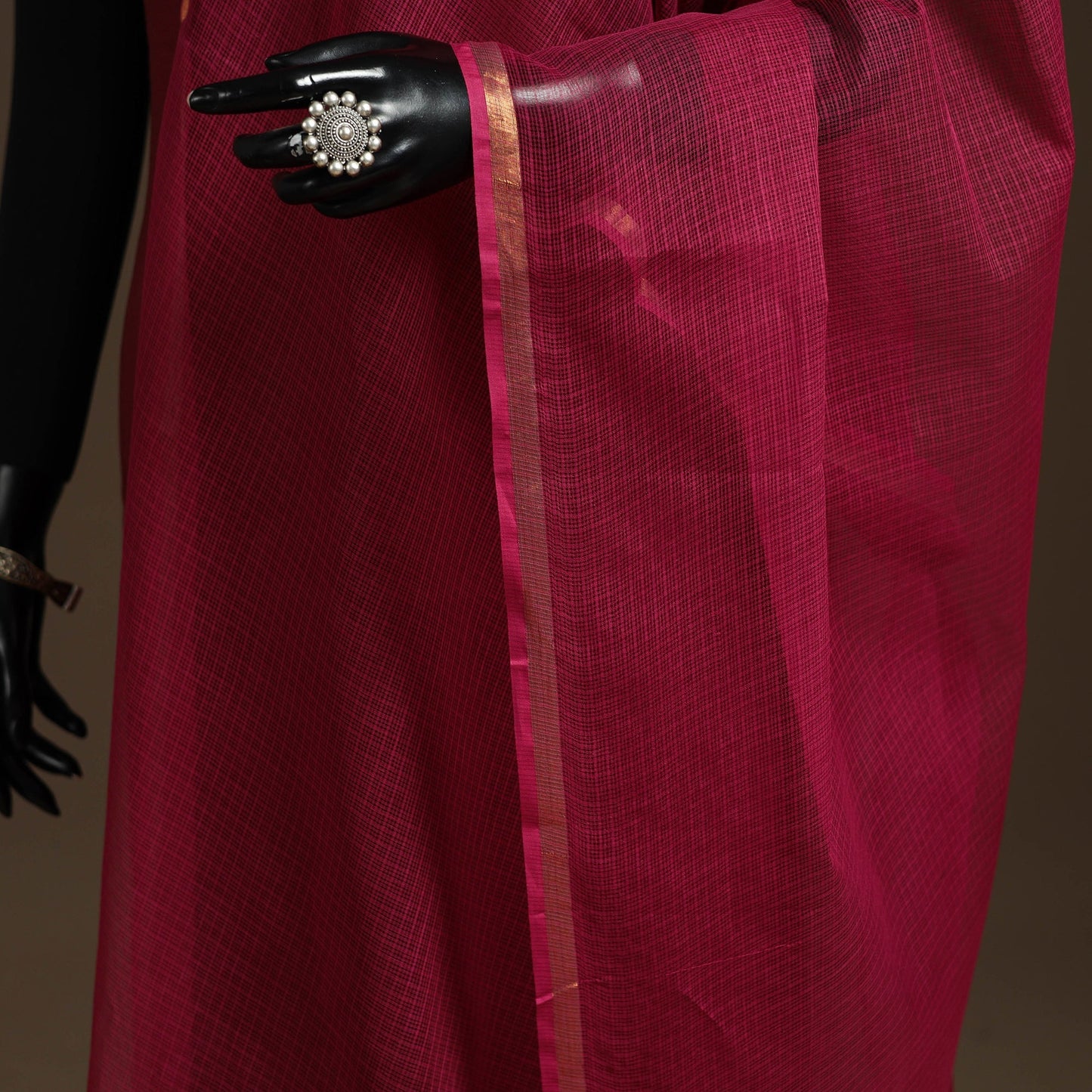 Plain cotton kota doria dupatta 15 - handcrafted