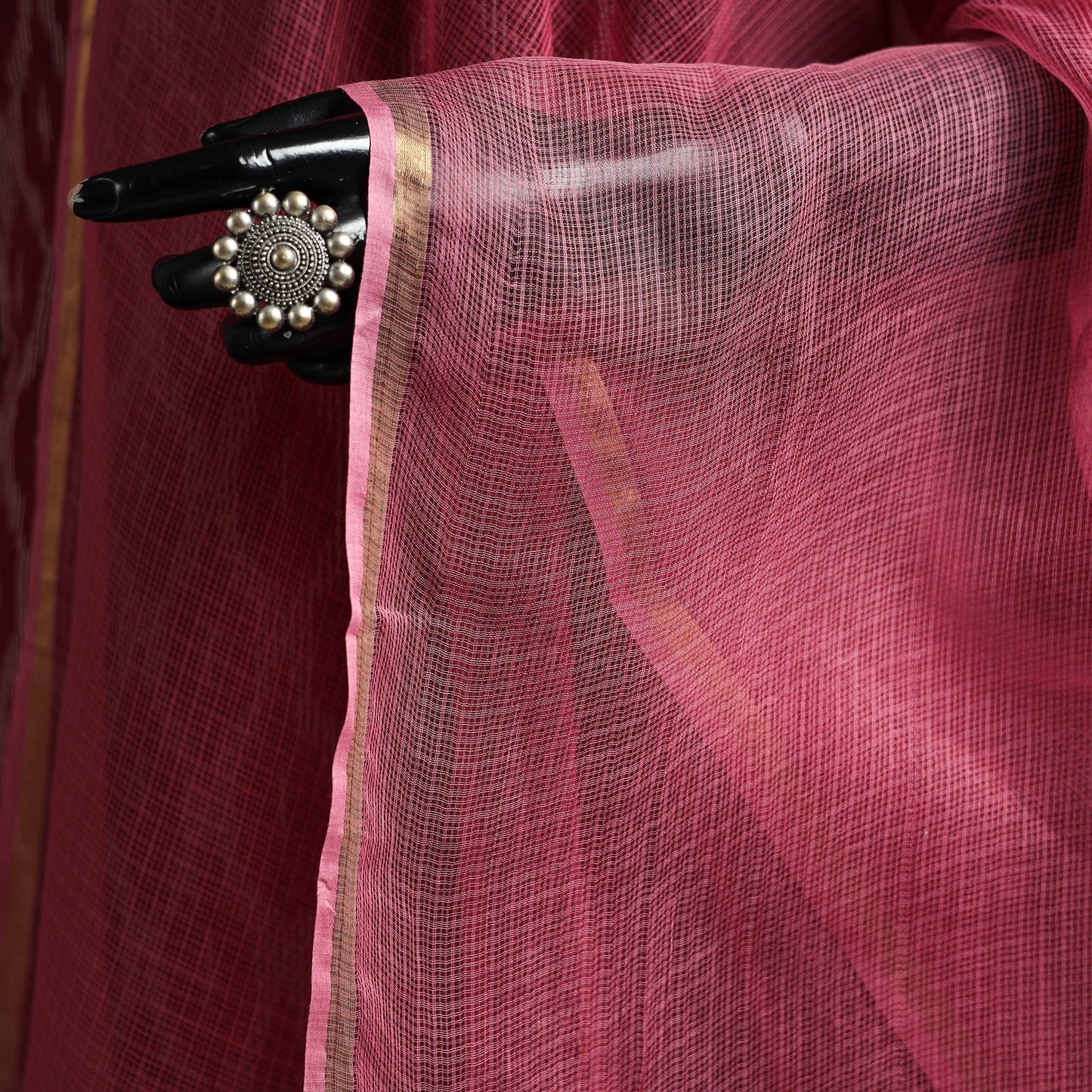 Plain cotton kota doria dupatta 15 - handcrafted