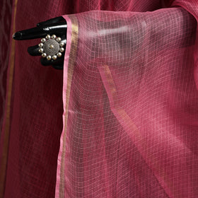 Plain cotton kota doria dupatta 15 - handcrafted