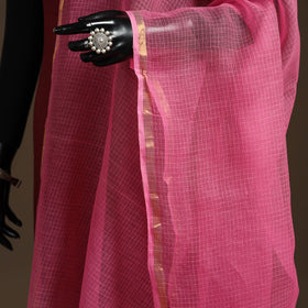 Plain cotton kota doria dupatta 19 - handcrafted