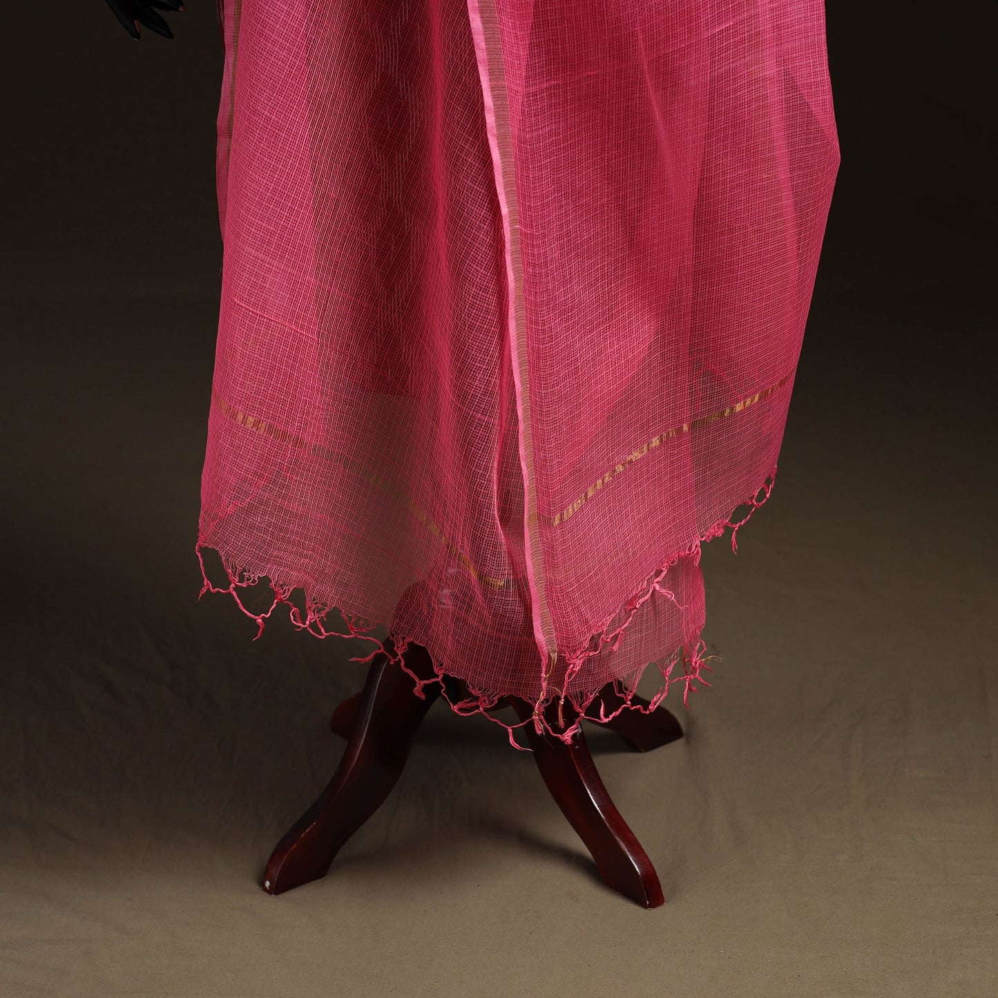 Plain cotton kota doria dupatta 27 - handcrafted
