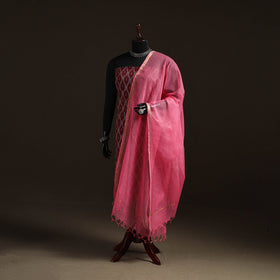 Plain cotton kota doria dupatta 27 - handcrafted