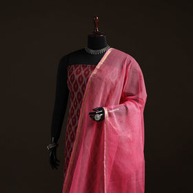 Plain cotton kota doria dupatta 27 - handcrafted
