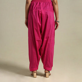 Pink Plain Cotton Women Salwar