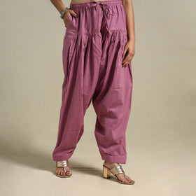 Pink Plain Cotton Women Salwar