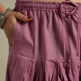 Pink Plain Cotton Women Salwar