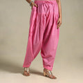 Pink Plain Cotton Women Salwar
