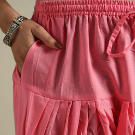 Pink Plain Cotton Women Salwar