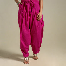 Pink Plain Cotton Women Salwar