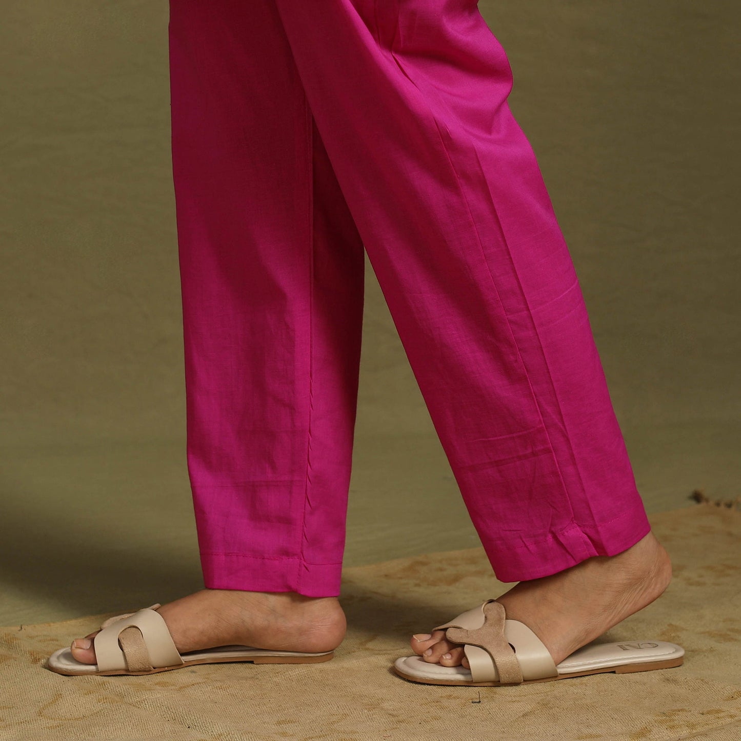 Pink Plain Dyed Cotton Co-Ord Set