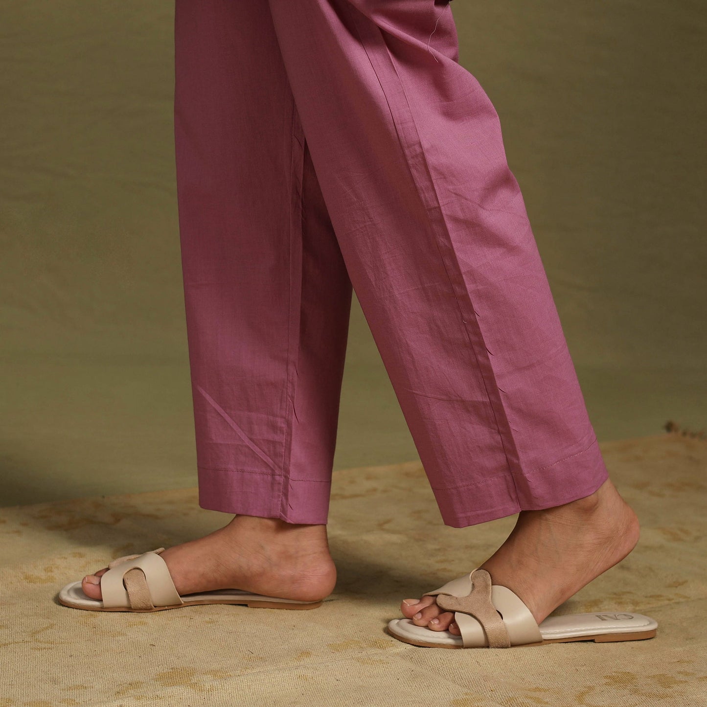 Pink Plain Dyed Cotton Co-Ord Set