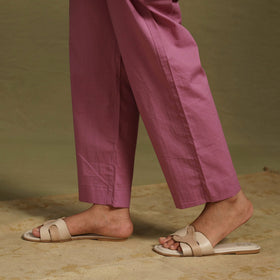 Pink Plain Dyed Cotton Co-Ord Set