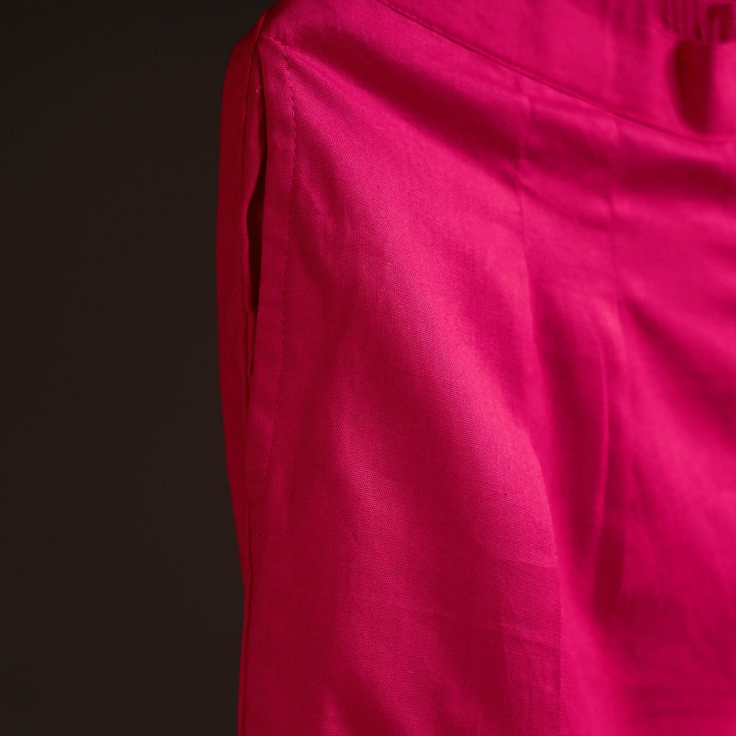 Pink - plain flex cotton elasticated palazzo 09