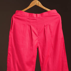 Pink - plain flex cotton elasticated palazzo 10
