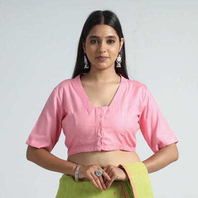 Buy Plain Linen Cotton Stitched Blouse Online at iTokri.com