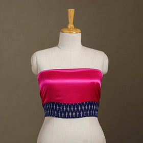 Pink Plain Mashru Silk Blouse Piece 