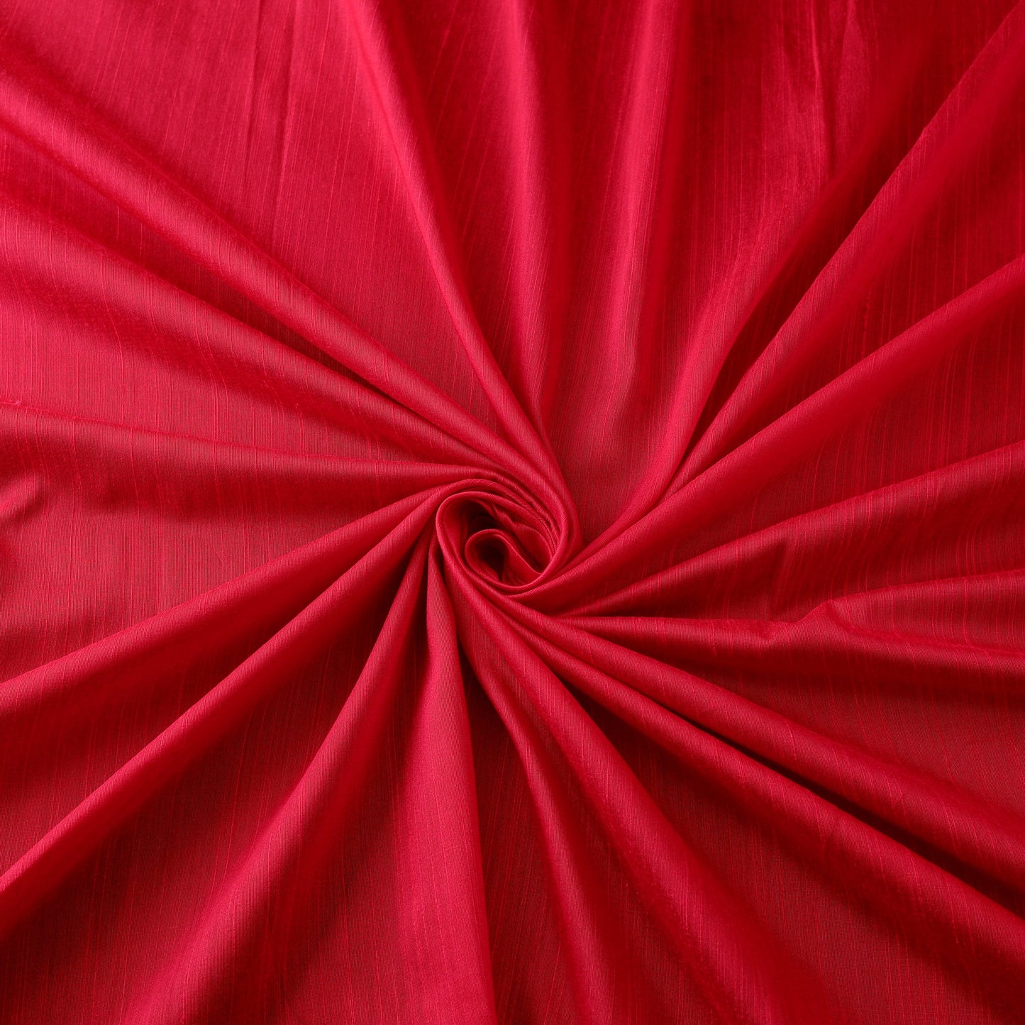 Red Plain Slub Silk Fabric 