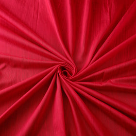 Red Plain Slub Silk Fabric 
