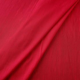 Red Plain Slub Silk Fabric 