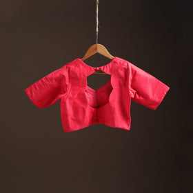 Plain slub silk readymade blouse 10 - handcrafted