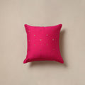 Plain zari buti cushion cover 129 - handcrafted