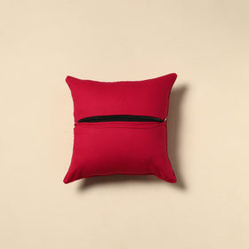 Plain zari buti cushion cover 60 - handcrafted