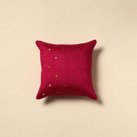 Plain zari buti cushion cover 60 - handcrafted