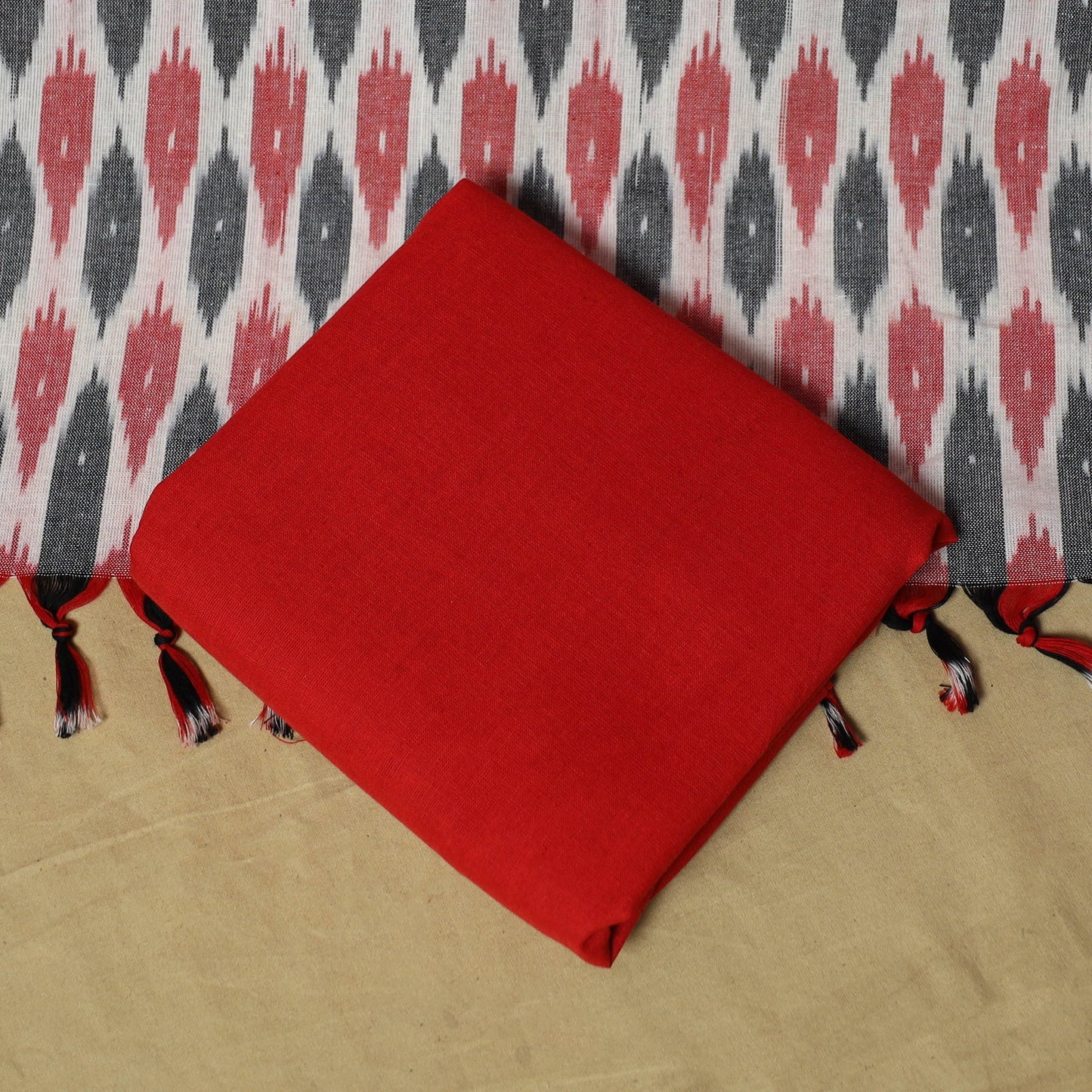 Pochampally ikat 3pc cotton unstitched dress material 36