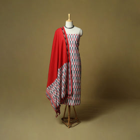 Pochampally ikat 3pc cotton unstitched dress material 36
