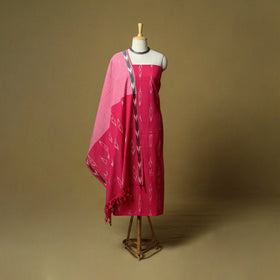 Pochampally ikat 3pc cotton unstitched dress material 39