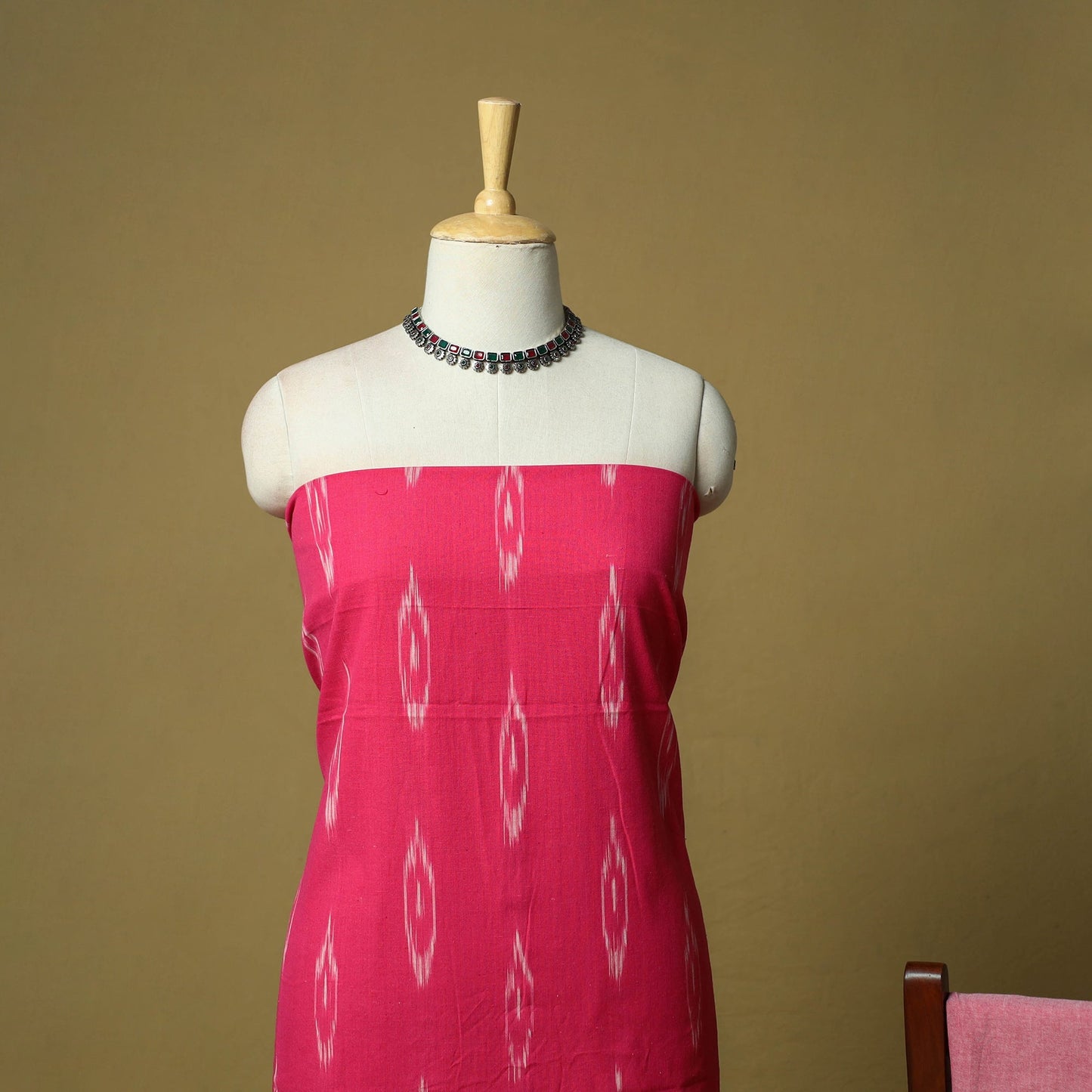 Pochampally ikat 3pc cotton unstitched dress material 39