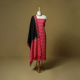 Pochampally ikat 3pc cotton unstitched dress material 42