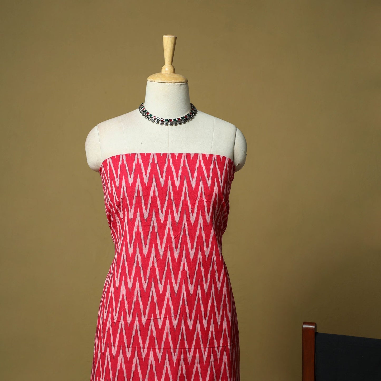 Pochampally ikat 3pc cotton unstitched dress material 42