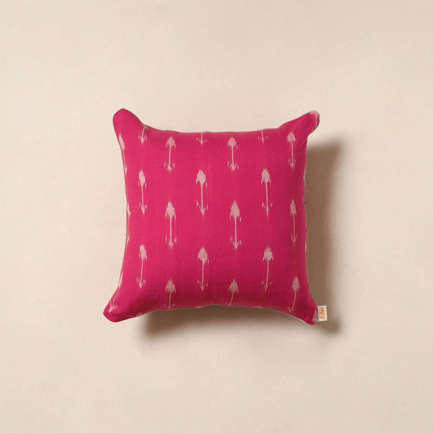 Pink - pochampally ikat cotton cushion cover 56