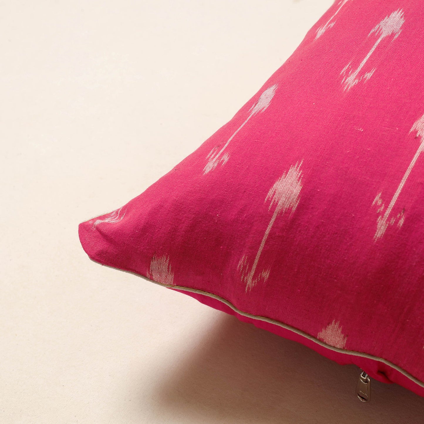 Pink - pochampally ikat cotton cushion cover 56